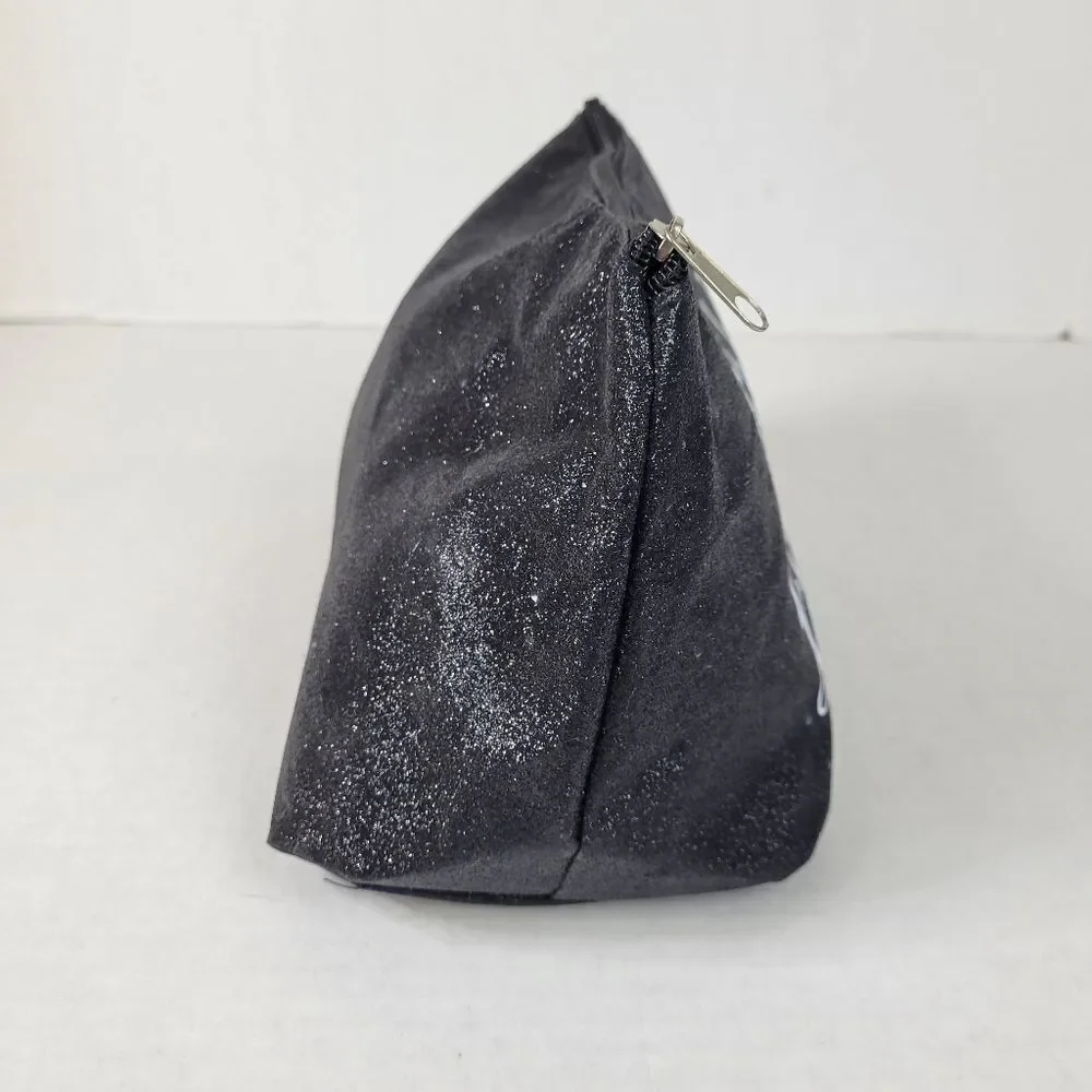 Hello Gorgeous Black‎ Sparkle Cosmetic Makeup Bag